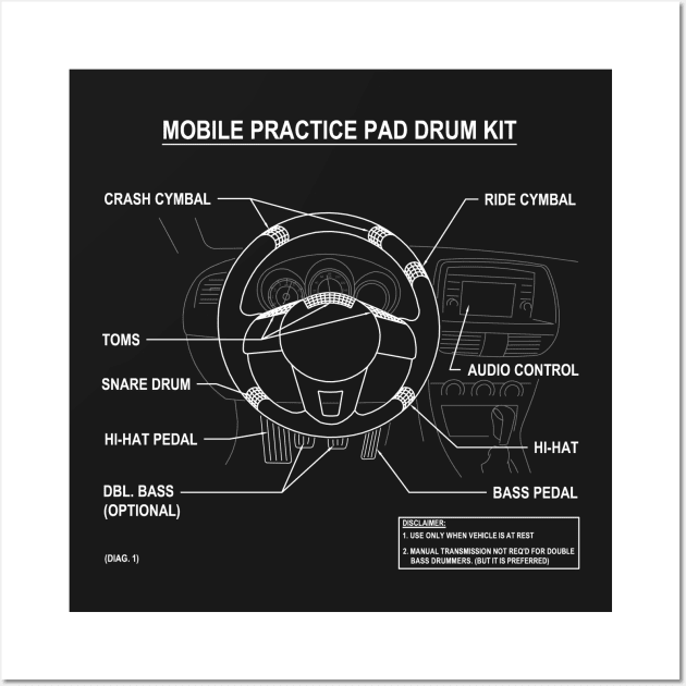 Mobile Drum Set - Steering Wheel Wall Art by mal_photography